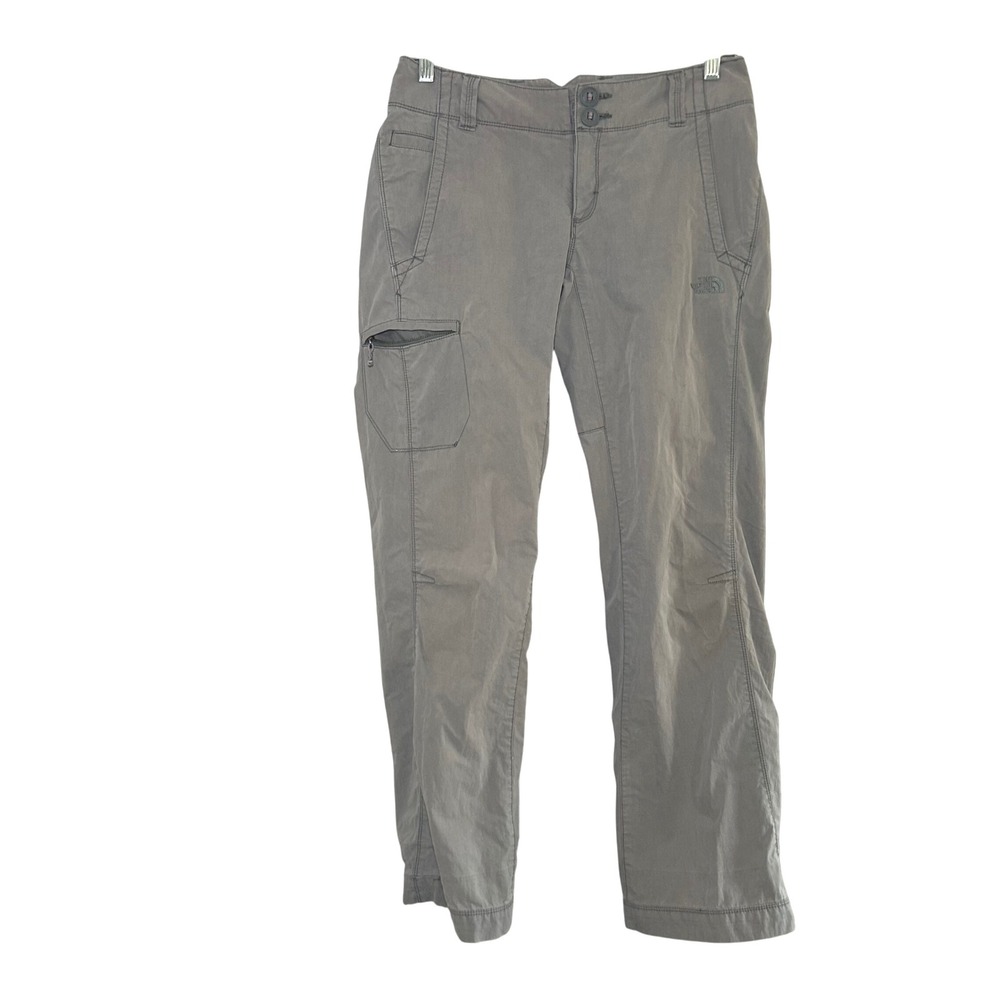 The North Face Womens Cargo Pants Gray Outdoor Casual Size 4 hiking gorpcore